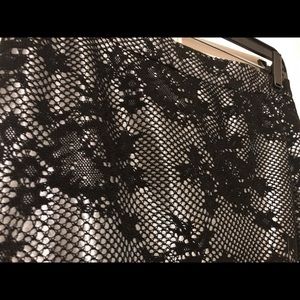 The Limited Black Rose Lace Skirt